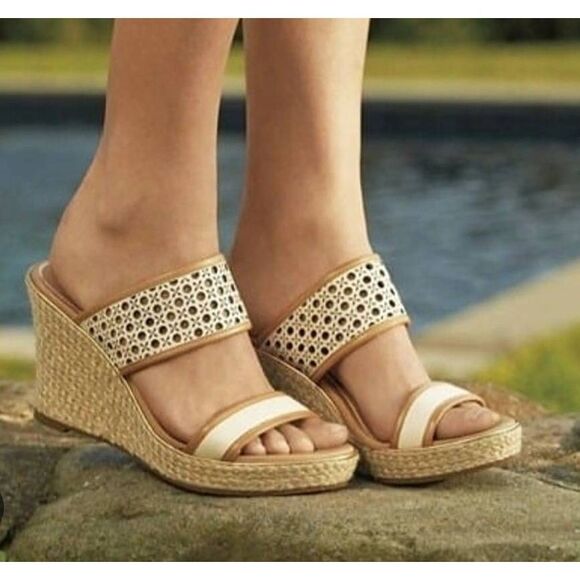 Sperry Top Sider Platform Wedge Slip On Womens Espadrille Cutout Shoes 8 - Picture 2 of 11